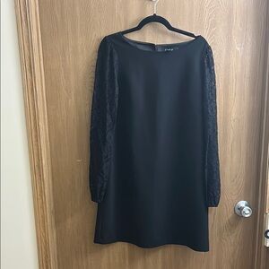 White House Black Market Black Sheath Dress with Bishop Sleeves